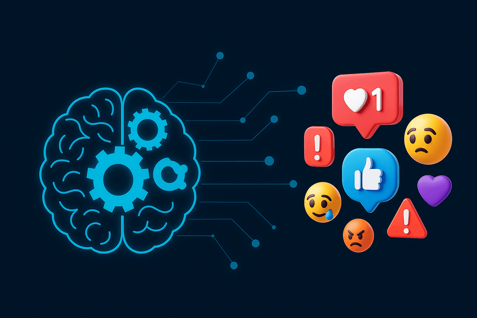 Cerebro con engranajes y redes conectadas - metáfora de estructura y conocimiento